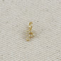 18k Gold filled  Micro CZ Initial Letter Charm