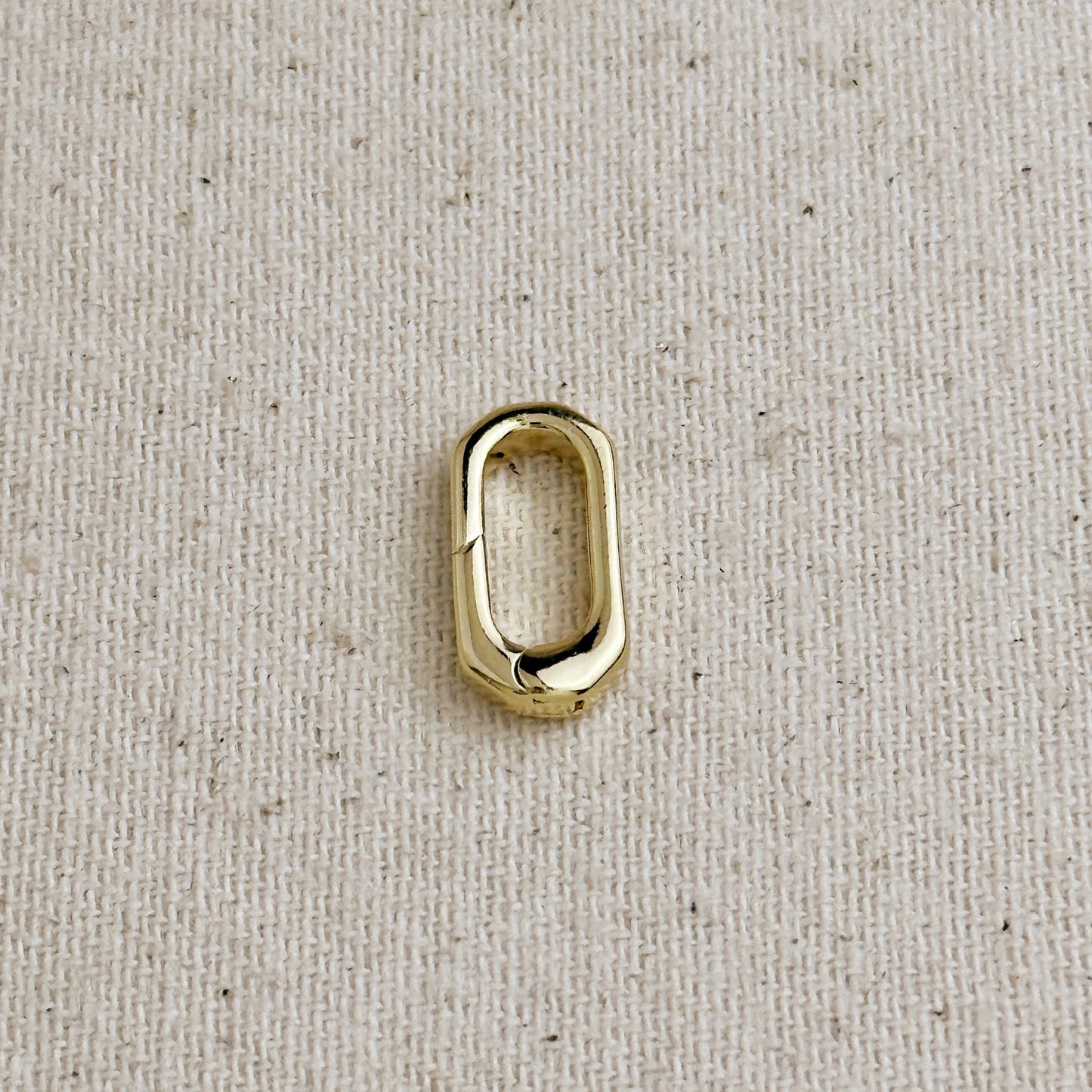 18k Gold Filled Oblong Carabiner Clasp