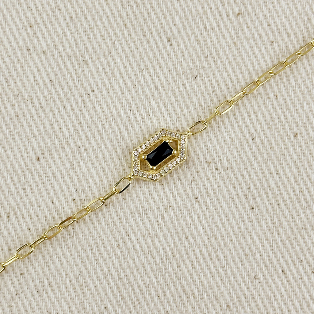 18k Gold Vermeil Fancy Birthstone Bracelet