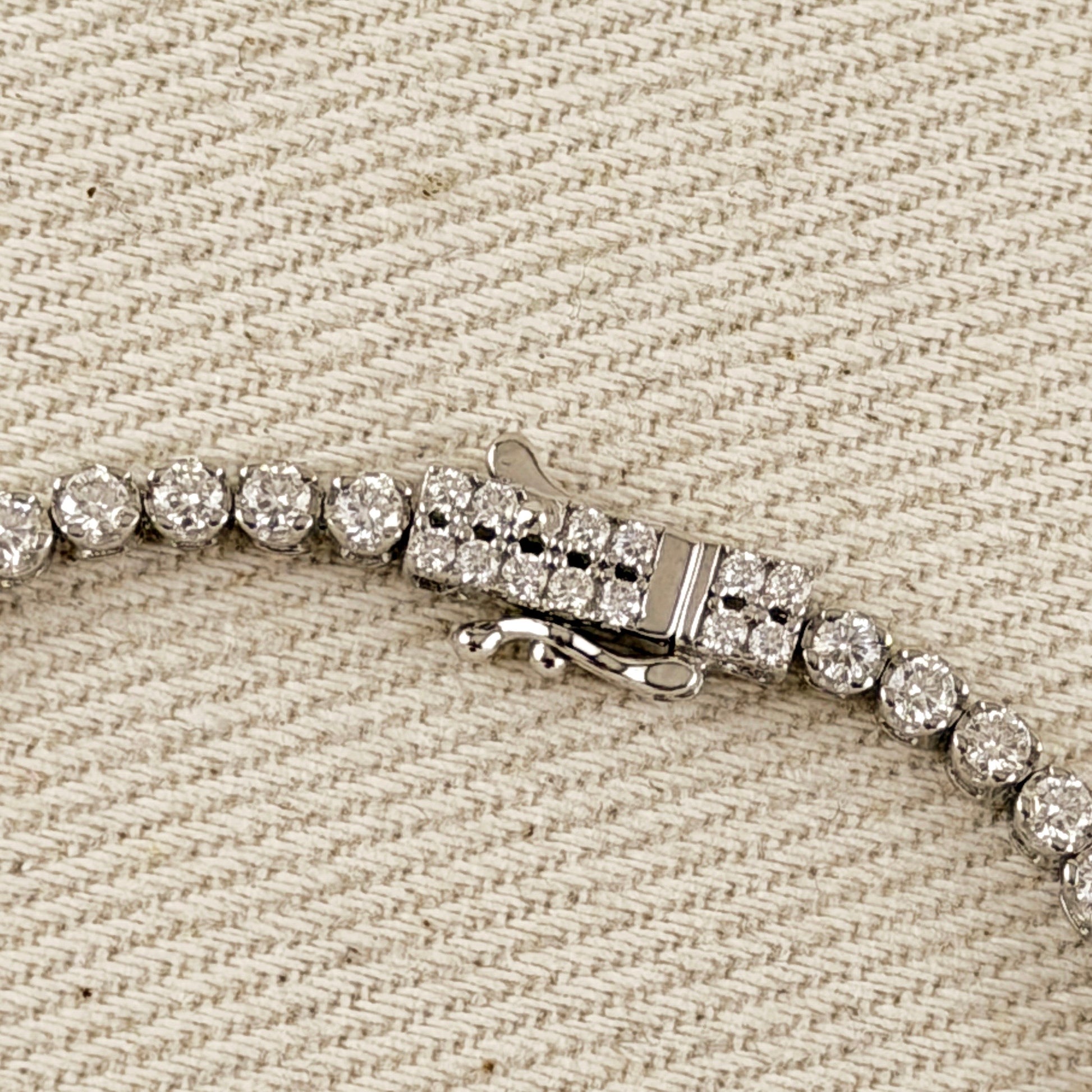 .925 Sterling Silver Rhodium Plated 2.25mm Moissanite Tennis Bracelet