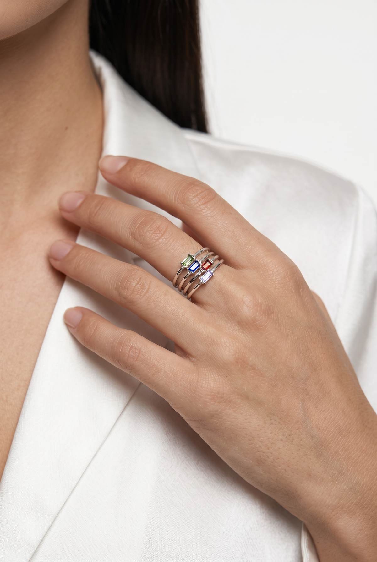 Silver Filled Birthstone Rings