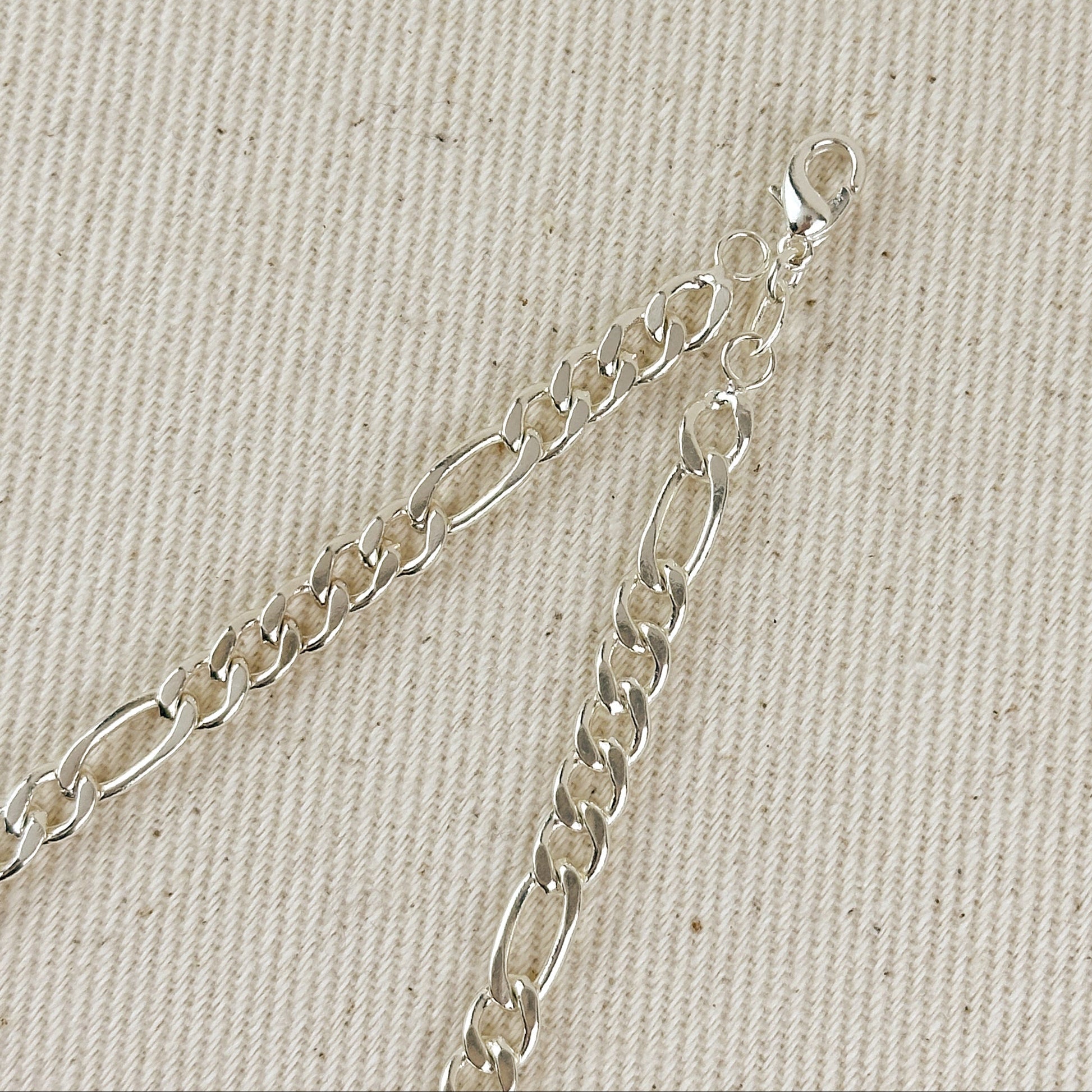 Sterling Silver Figaro 5x1 Chain 4.8mm