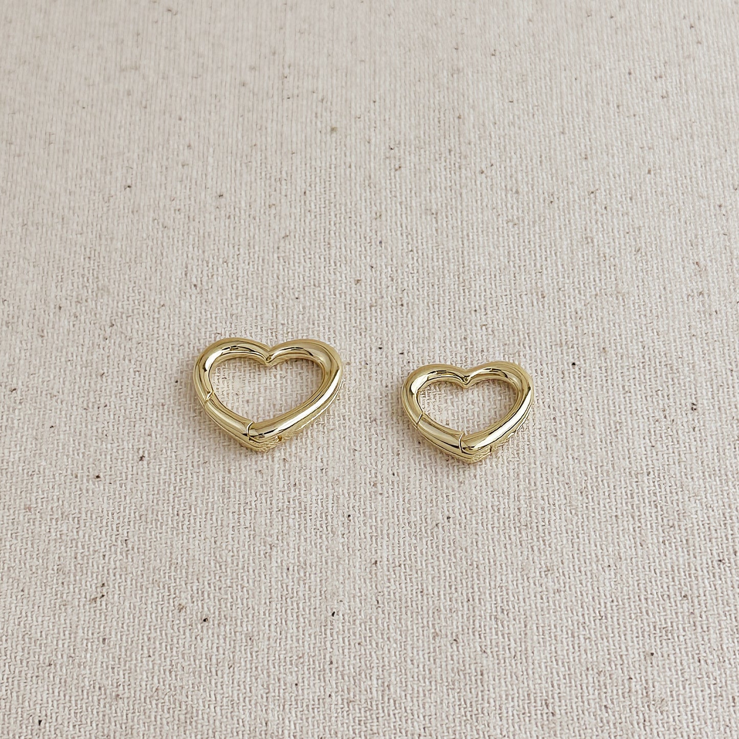 18k Gold Filled Heart Carabiner Clasp