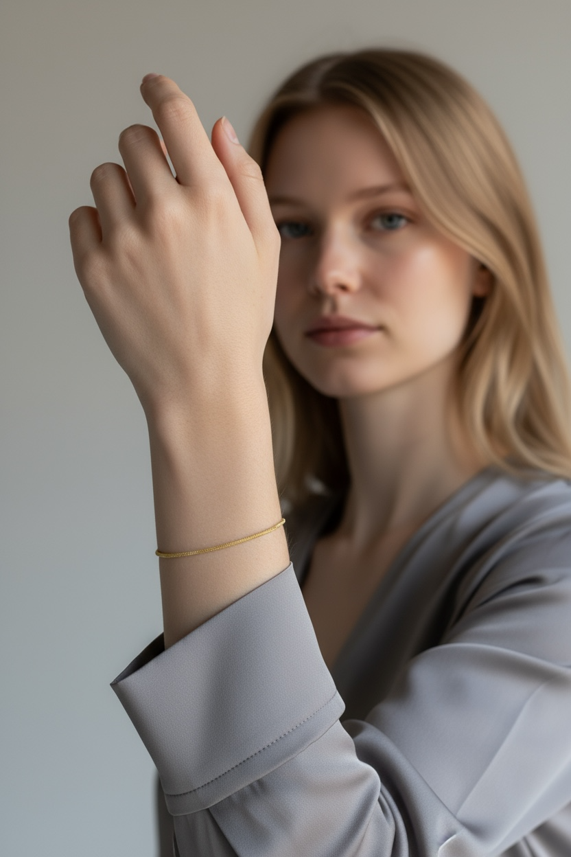 18k Gold Filled 2mm Square Rope Chain Bracelet