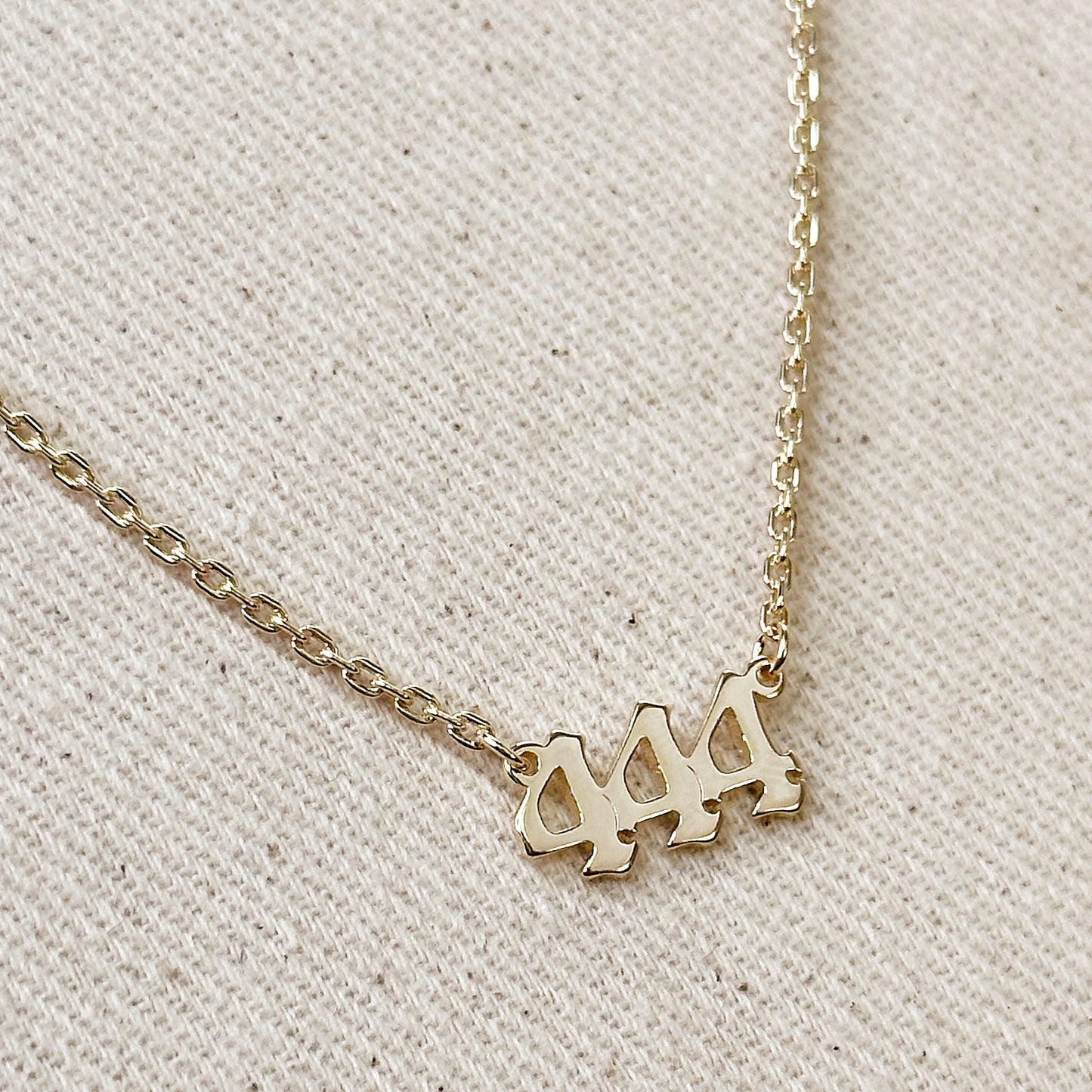 18k Gold Filled Angel Number Necklace