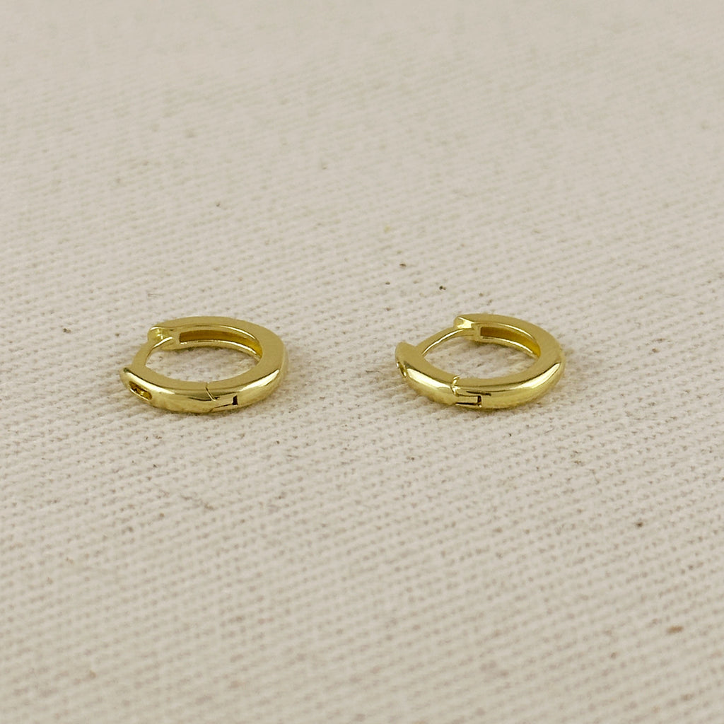 18K Gold Filled 3/4 Hinge Huggie Hoop Earrings