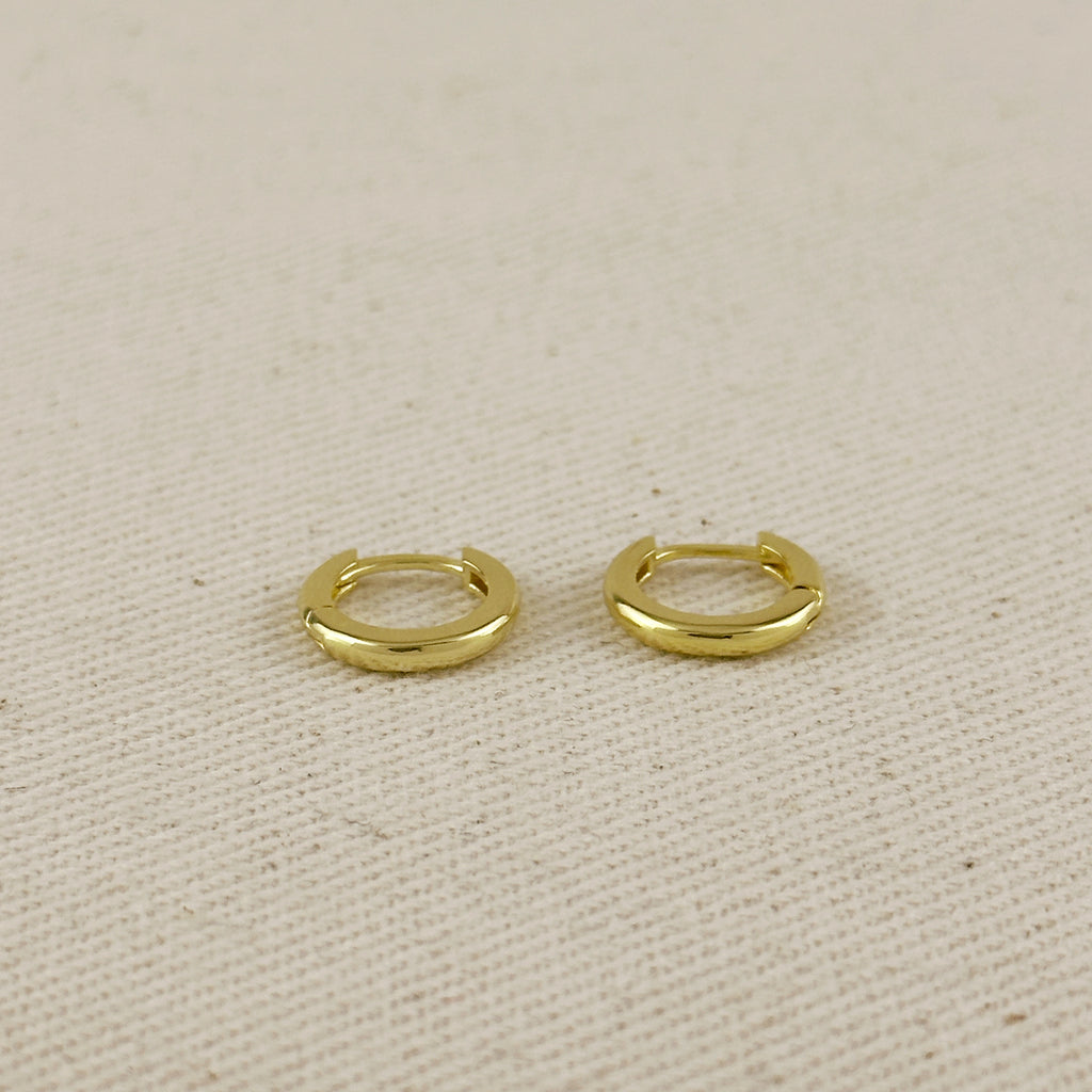 18K Gold Filled 3/4 Hinge Huggie Hoop Earrings
