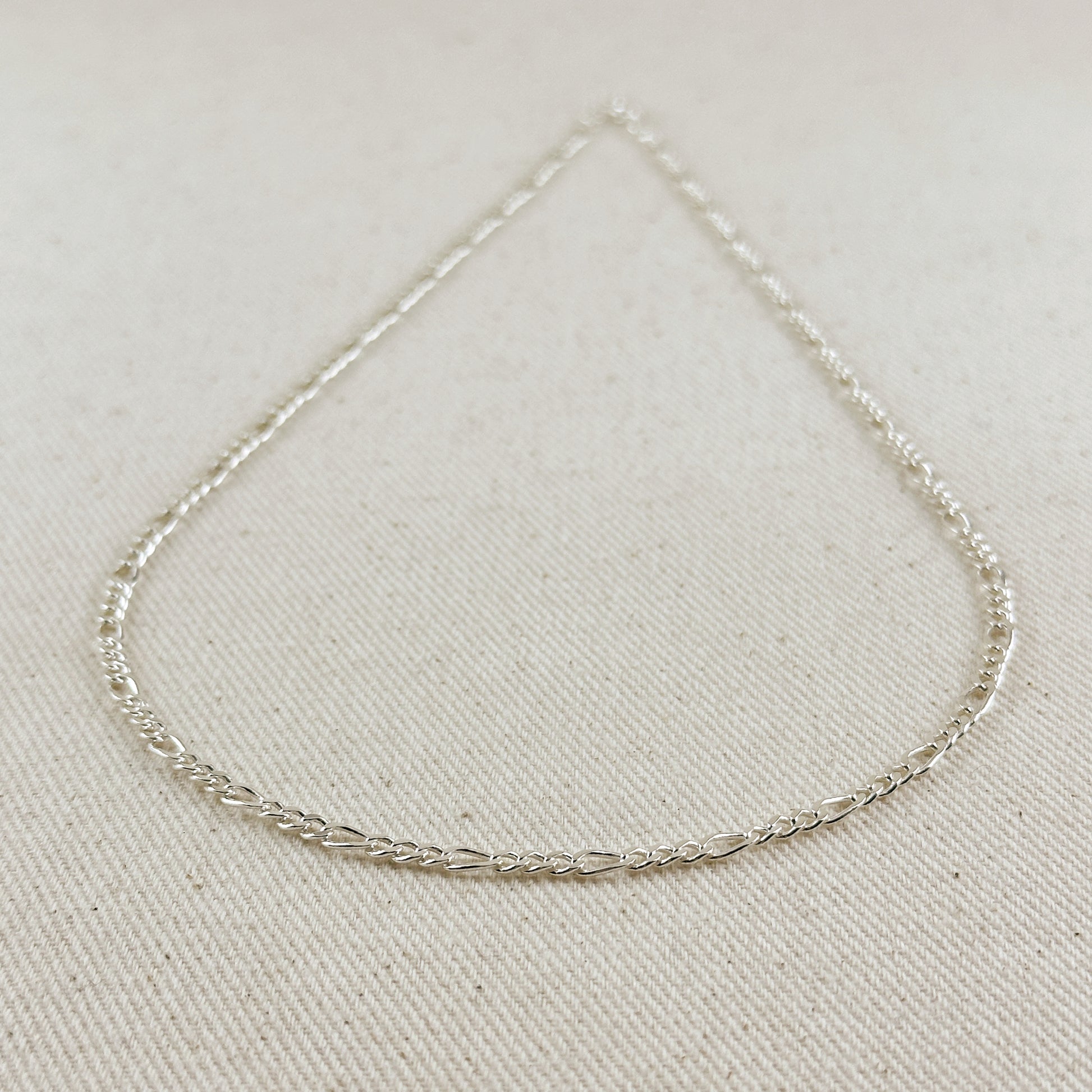 Sterling Silver Figaro 3x1 Chain 3.2mm