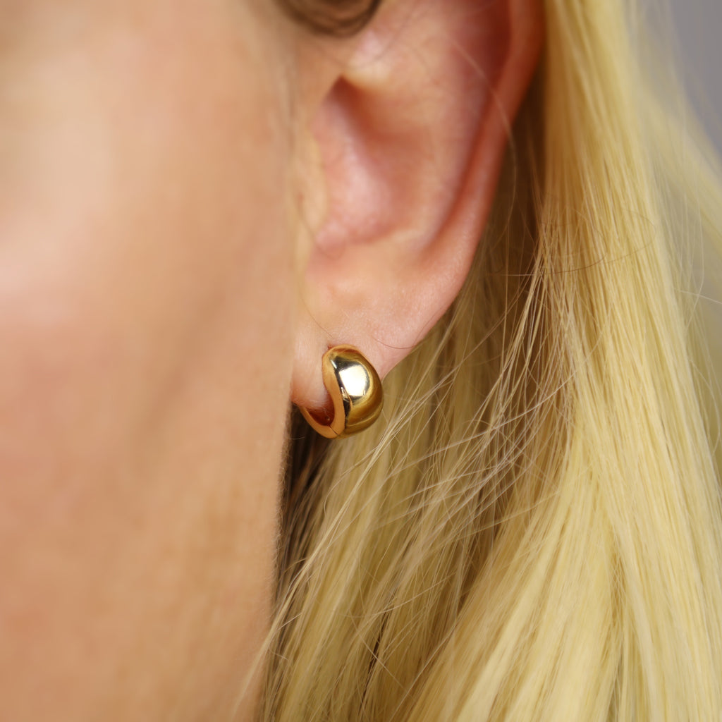 18k Gold Filled Chunky Hoop Earrings