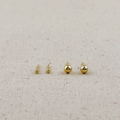 18k Gold Filled Ball Stud