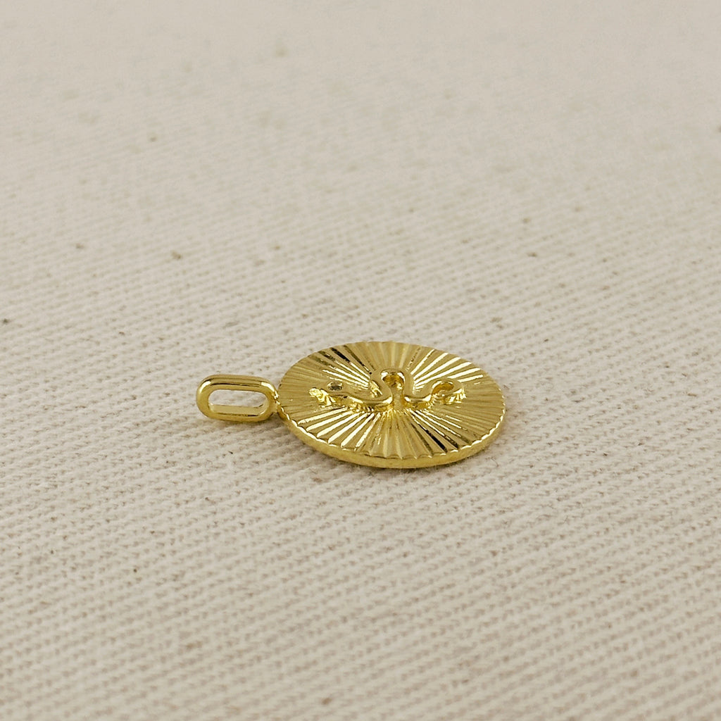 18k Gold Filled Snake Serpent Pendant Featuring Spoke Design