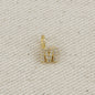 18k Gold filled  Micro CZ Initial Letter Charm