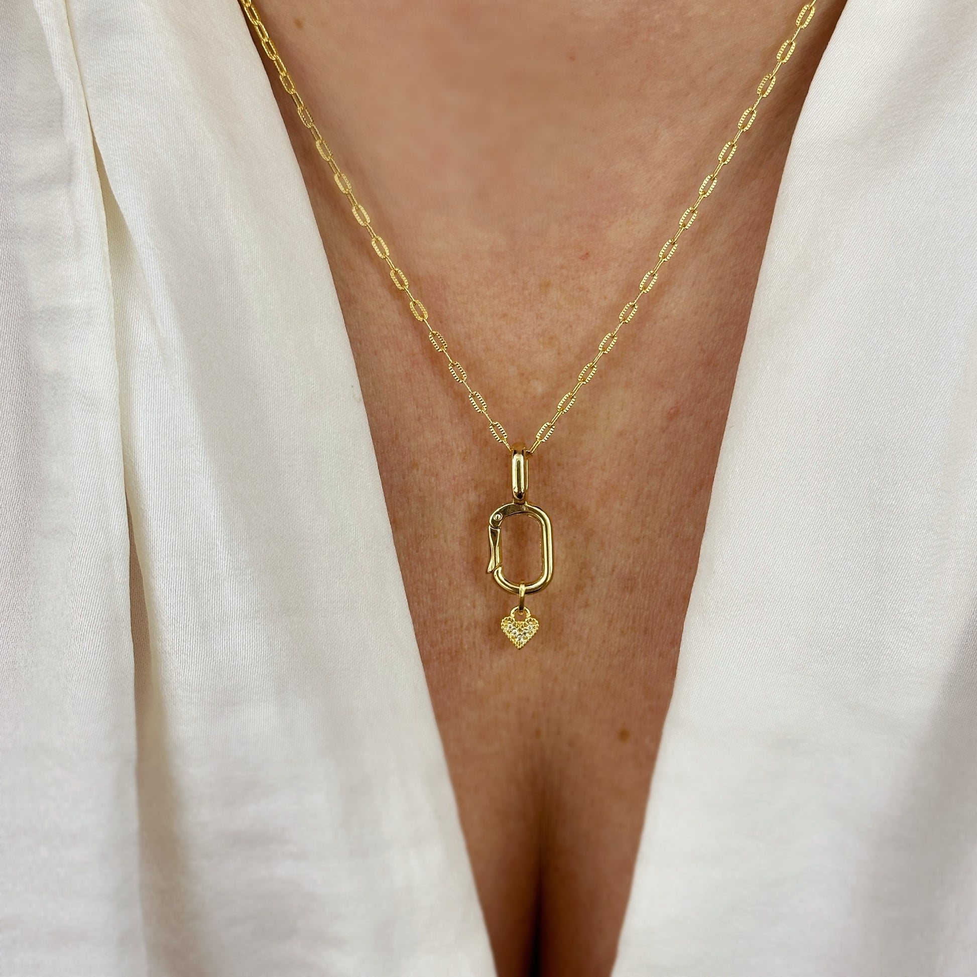 18k Gold Filled CZ Mini Heart Charm