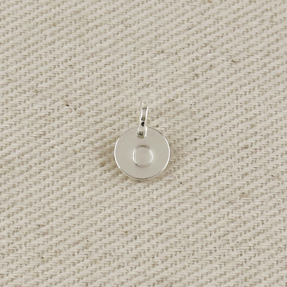 Silver Filled Stamped Tiny Initial Letter Charm