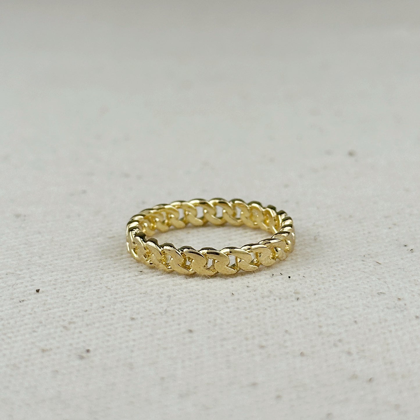 18k Gold Filled 2.5mm Cuban Chain Ring