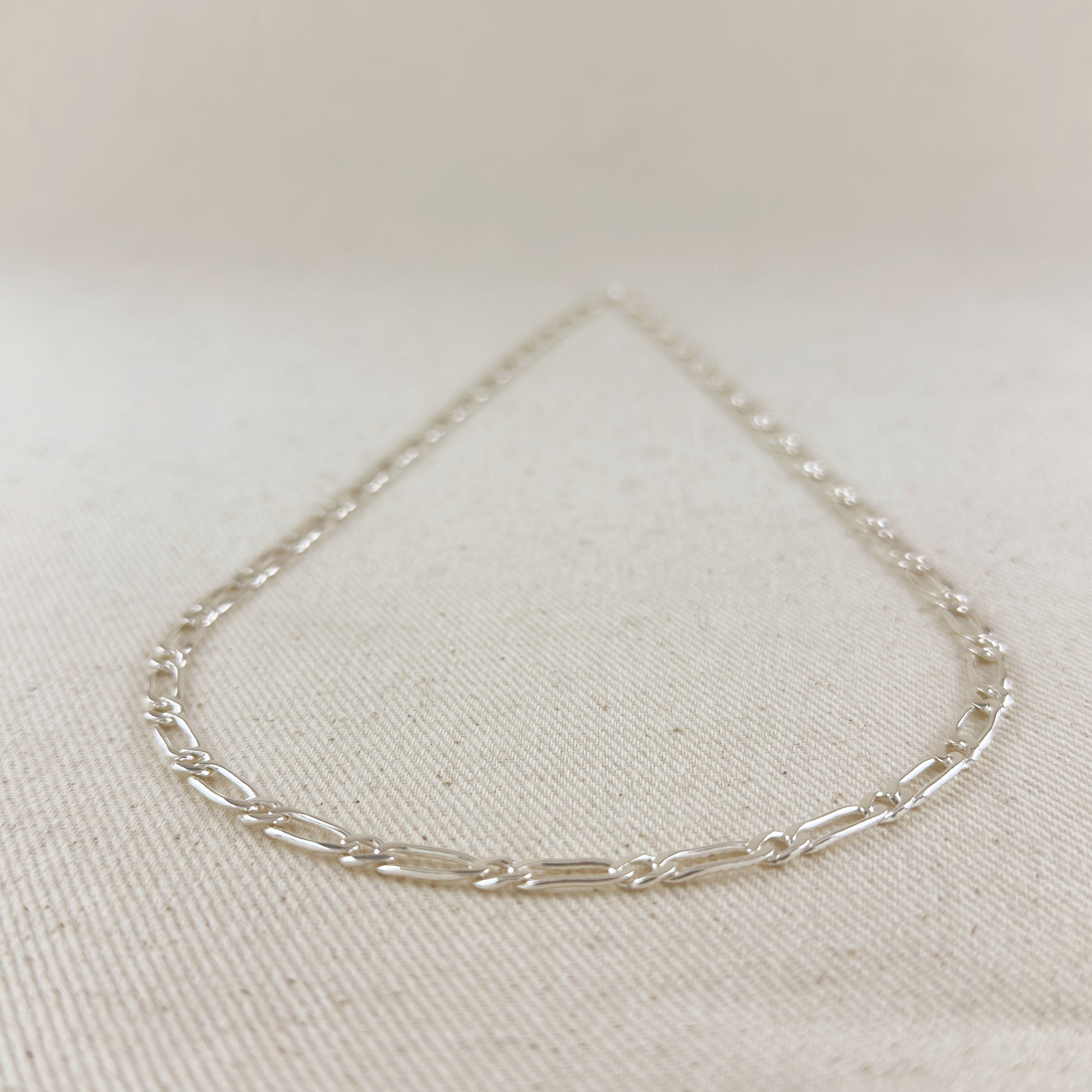 Sterling Silver Figaro 1x1 Chain - 4.7mm