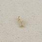 18k Gold filled  Micro CZ Initial Letter Charm