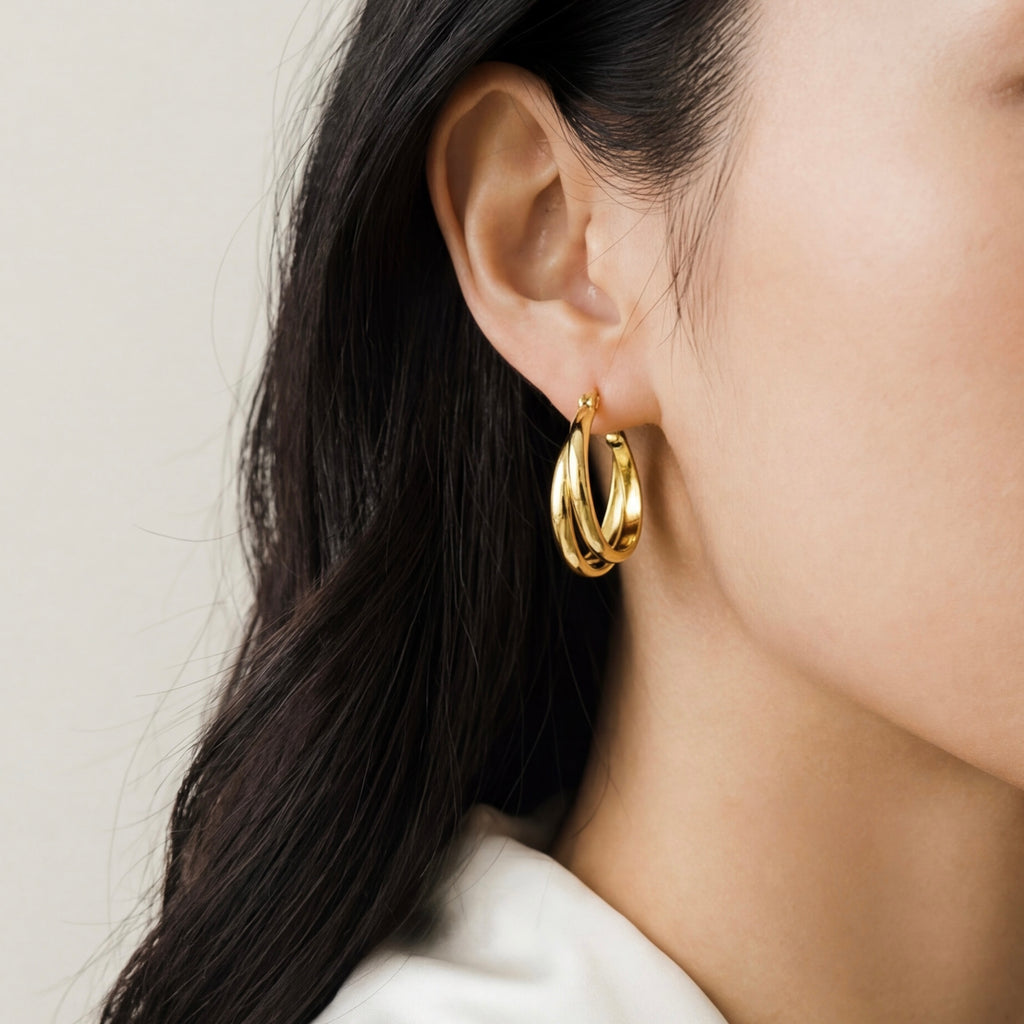 28mm Double Hoop Earrings