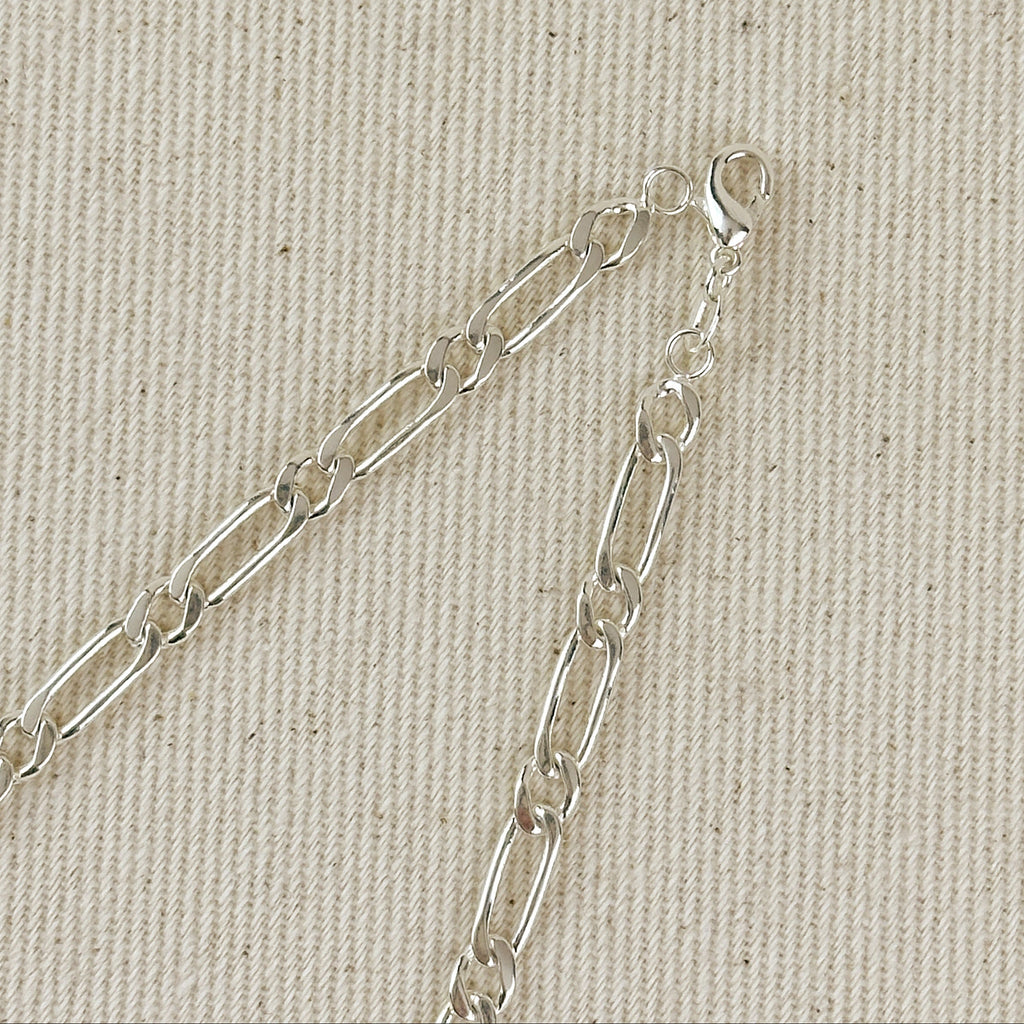 Sterling Silver Figaro 1x1 Chain - 4.7mm
