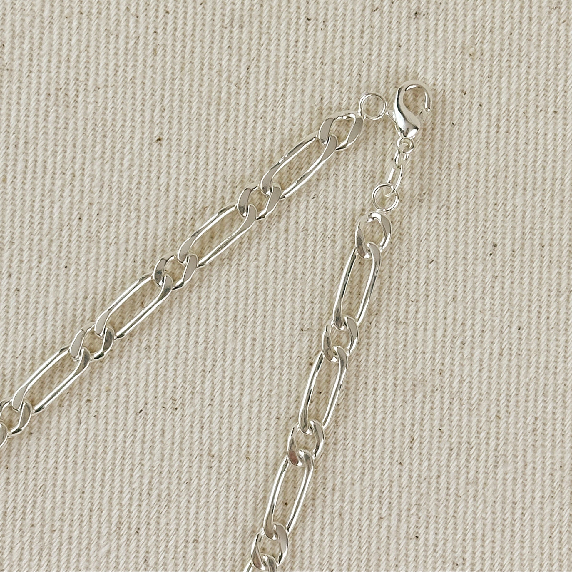 Sterling Silver Figaro 1x1 Chain - 4.7mm