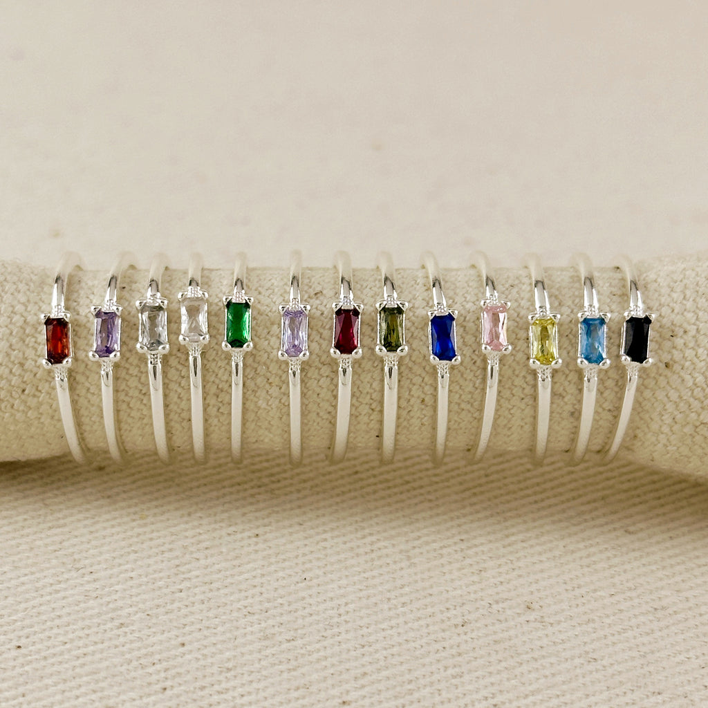 Silver Filled Birthstone Rings