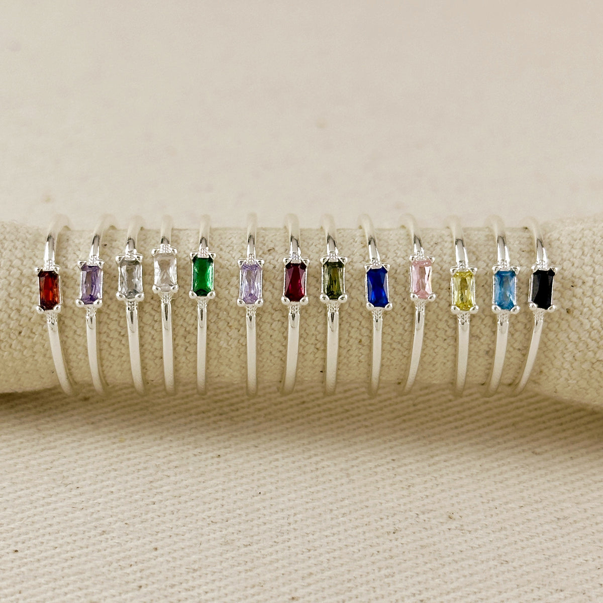 Silver Filled Birthstone Rings