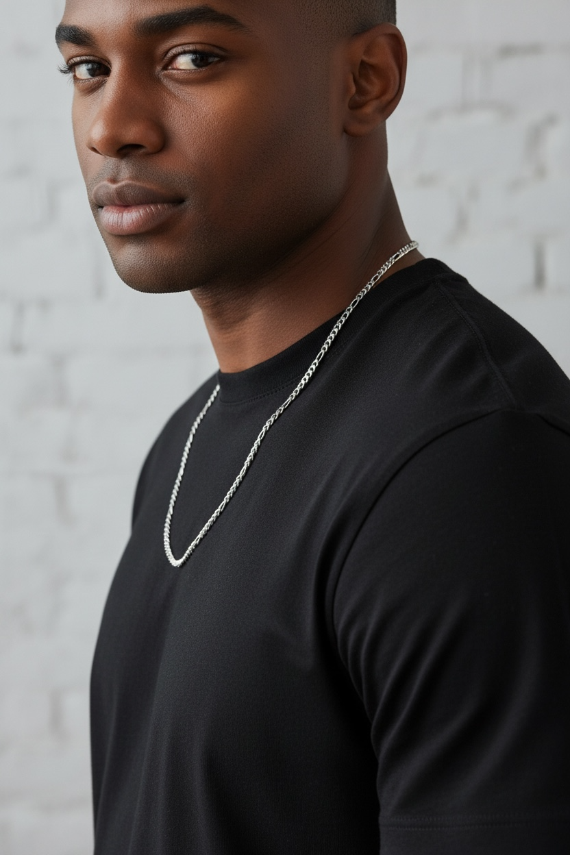 Sterling Silver Figaro 5x1 Chain 4.8mm