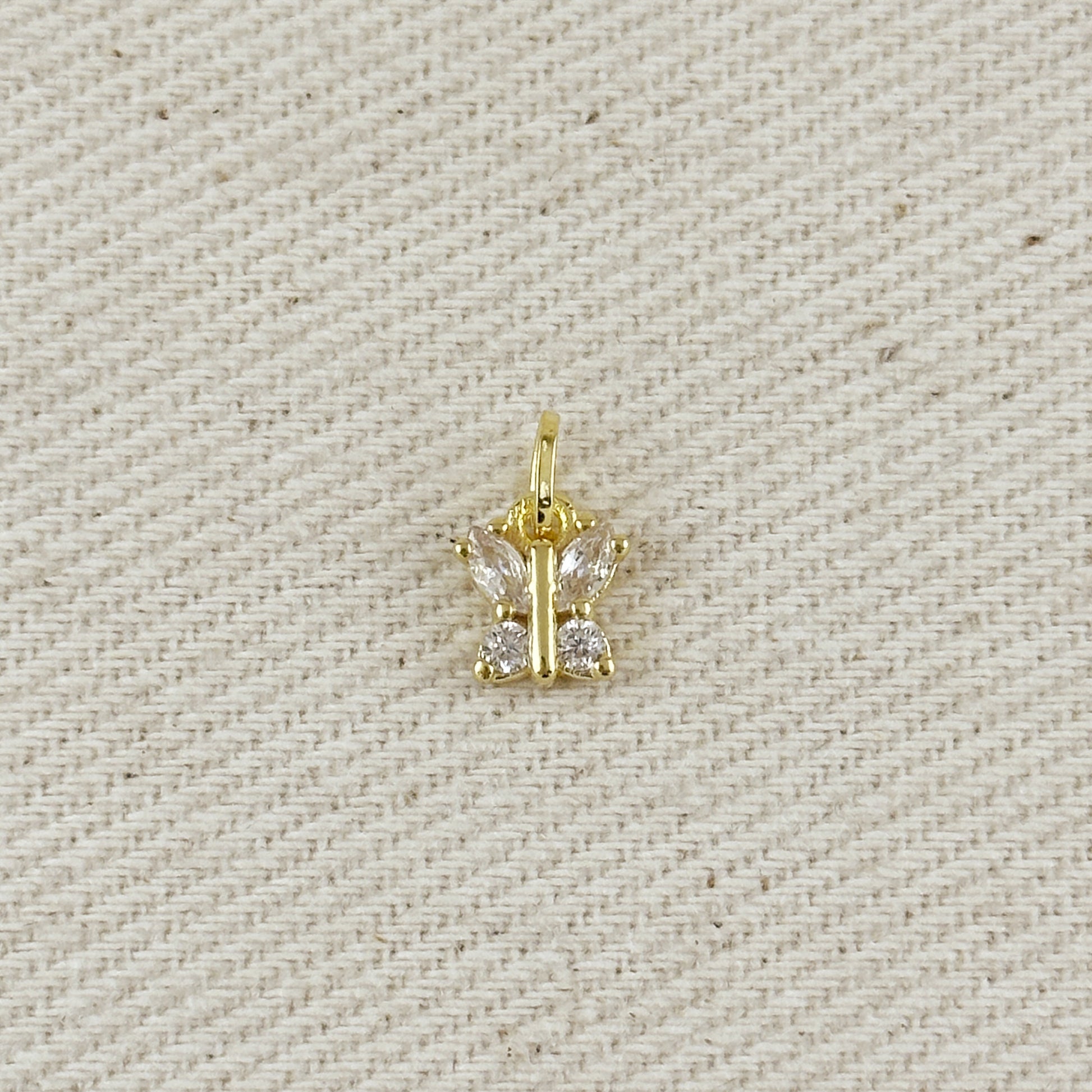 18k Gold Filled CZ Butterfly Charm