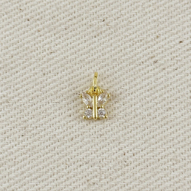 18k Gold Filled CZ Butterfly Charm