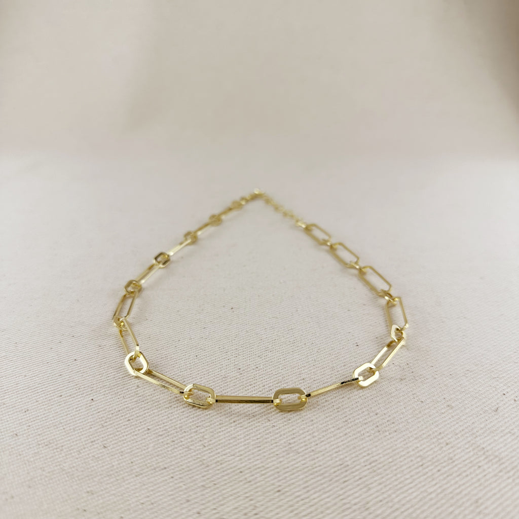 18k Gold Filled Oversized Paperclip Necklace