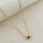 18k Gold Filled Fancy Birthstone Baguette Necklace