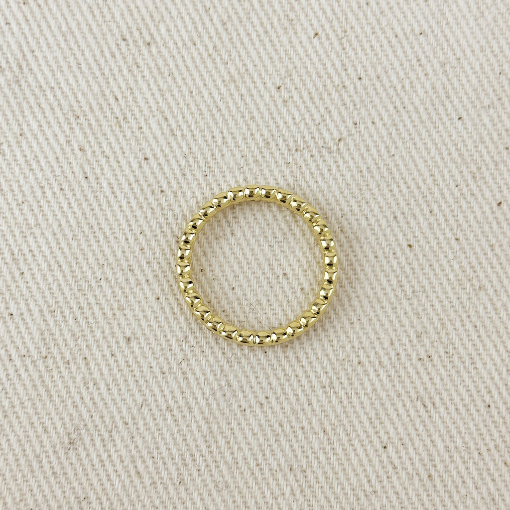 18K Gold Filled Bezel CZ Eternity Band Ring