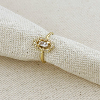 18k Gold Filled Fancy Baguette Ring