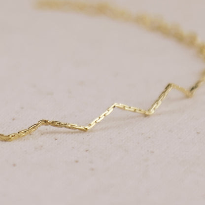 18k Gold Filled Zig Zag Anklet