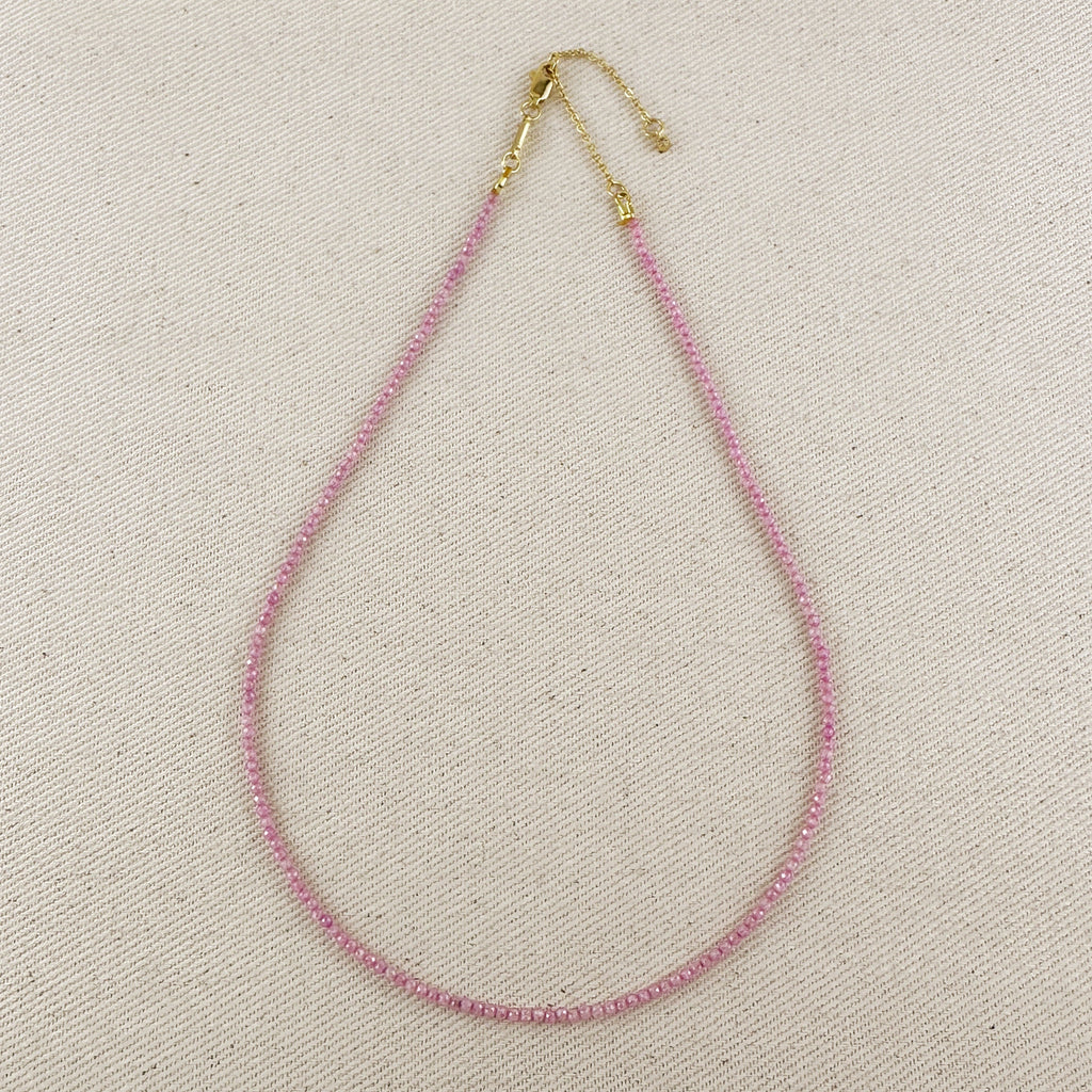 Pink Zircon Necklace