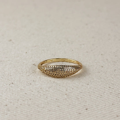 18k Gold Filled Mini CZ Dome Ring