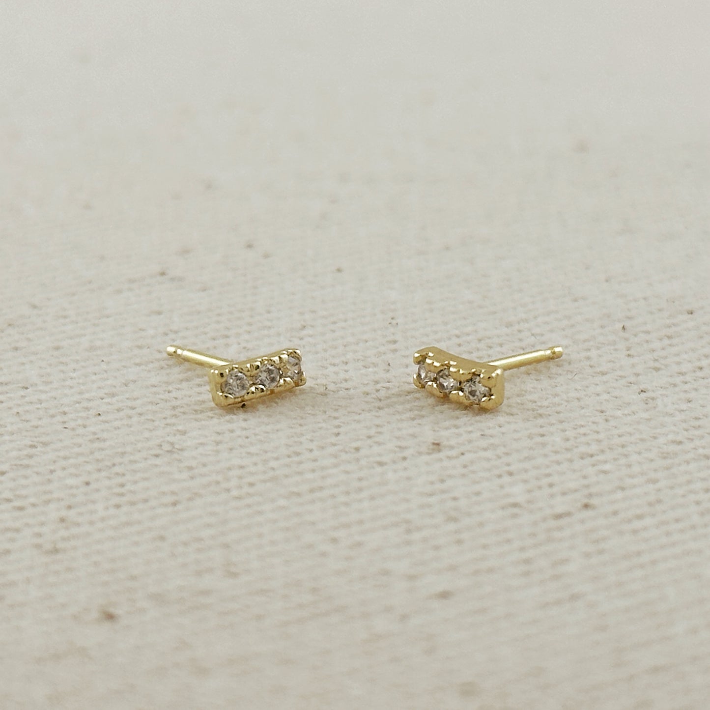 18k Gold Filled Mini CZ Stud Earrings