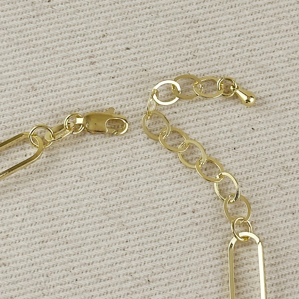18K Gold Filled Oversized Paperclip Bracelet
