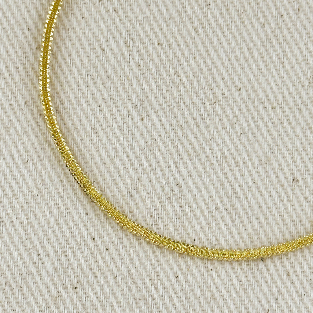 18k Gold Filled 2mm Square Rope Chain Bracelet