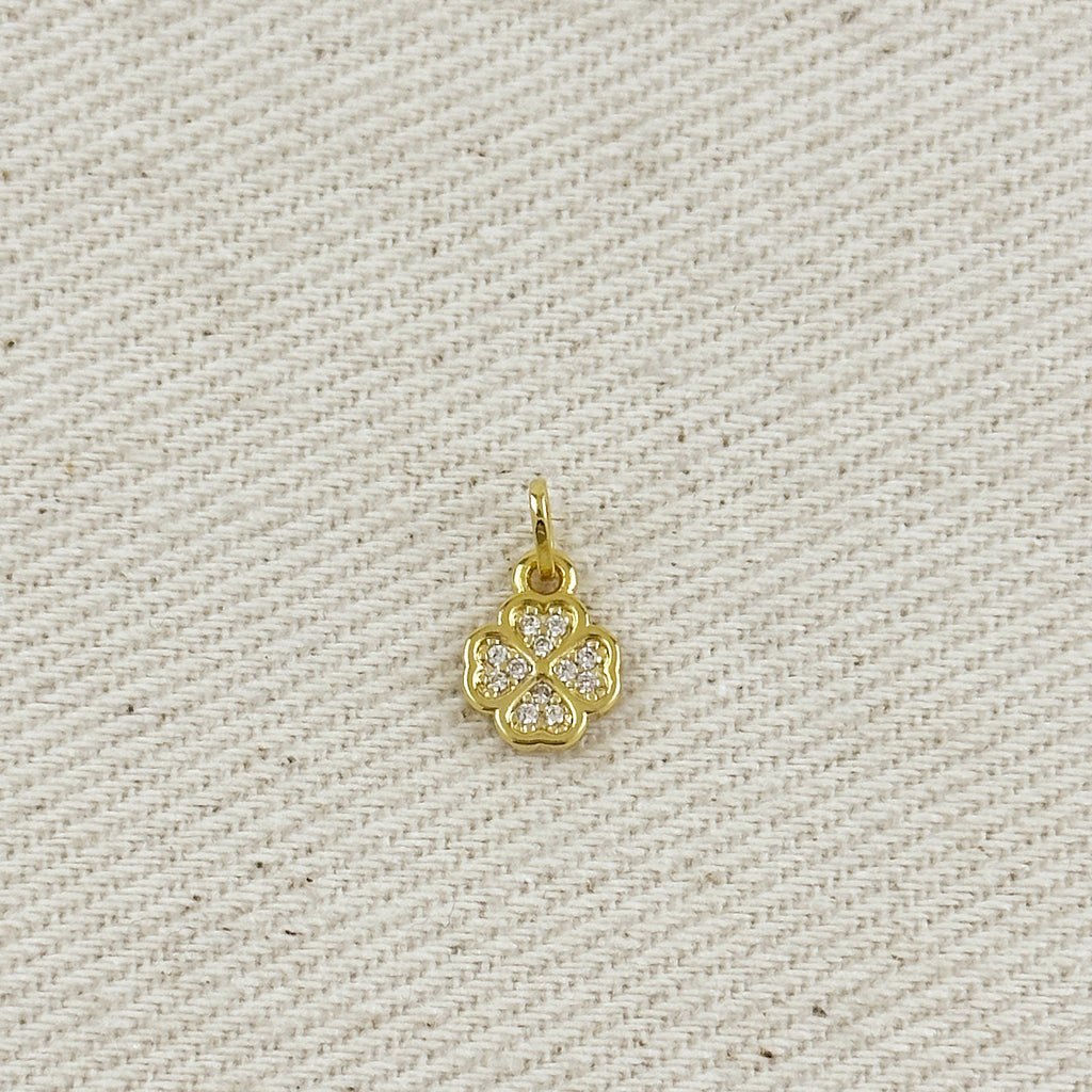 18k Gold Filled Lucky Clover Charm
