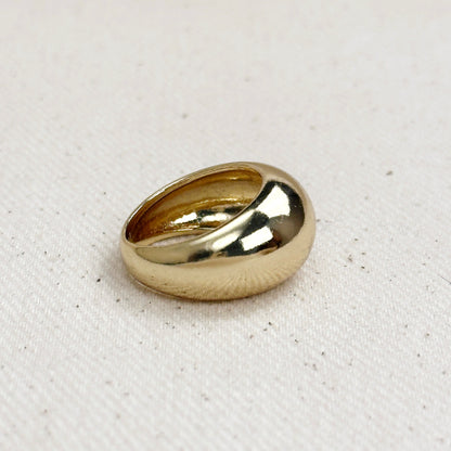 18k Gold Filled Polished Dome Ring