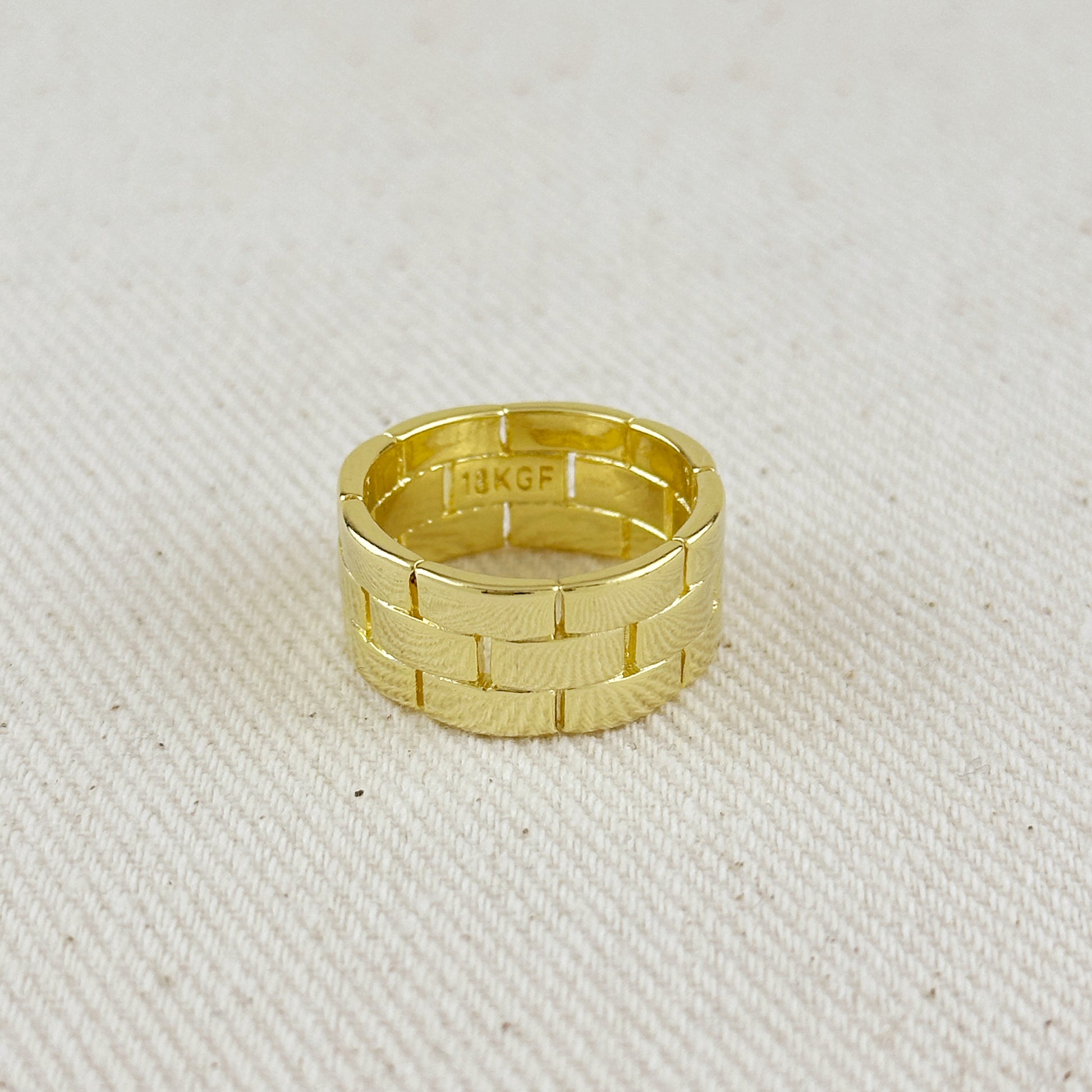 18K Gold Filled 9mm Watch Band Ring