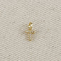 18k Gold filled  Micro CZ Initial Letter Charm