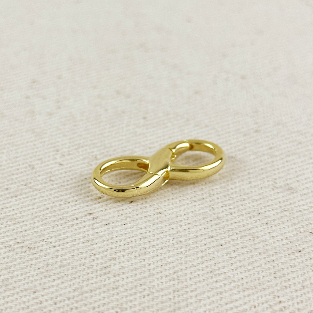 18k Gold Filled 24mm Infinity Double Carabiner Clasp
