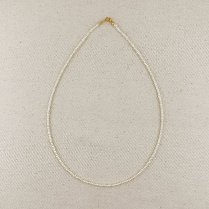 9k Gold Micro Fresh Water Pearls Necklace