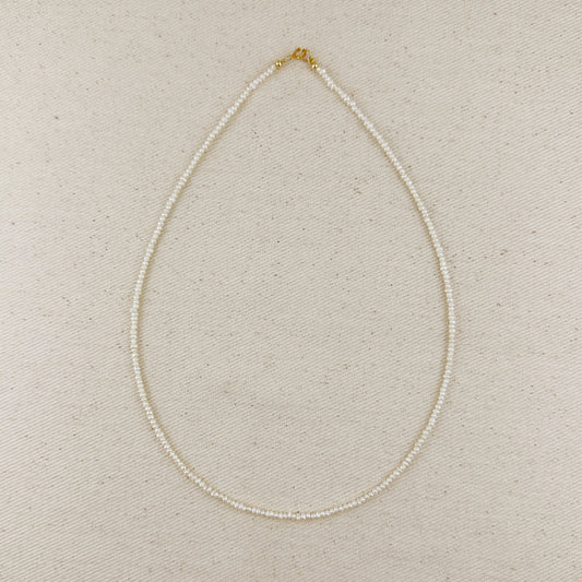 9k Gold Micro Fresh Water Pearls Necklace