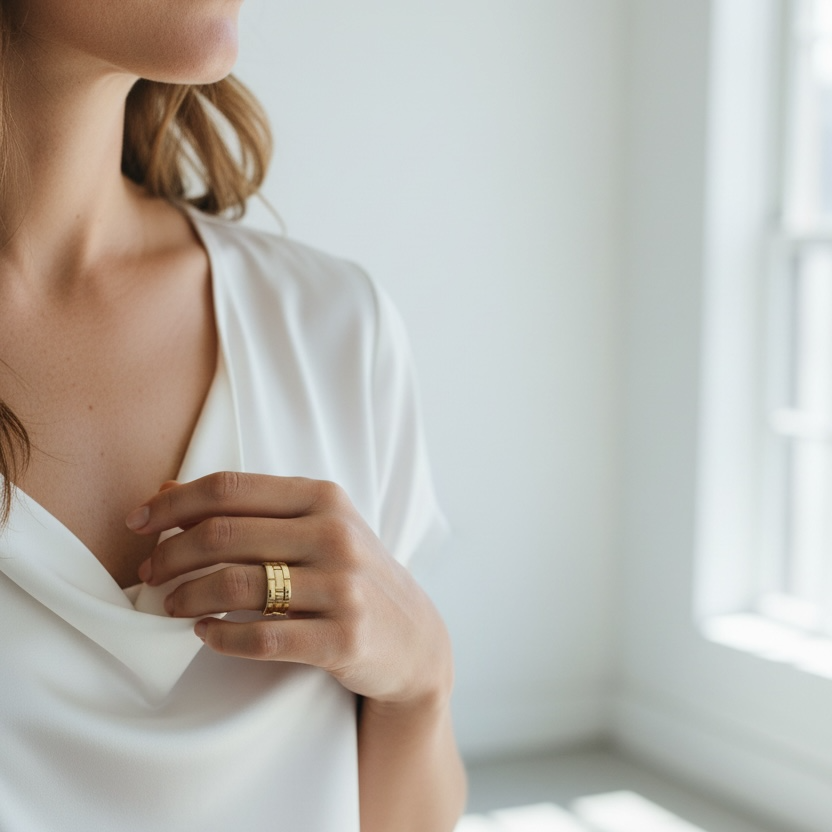 18K Gold Filled 9mm Watch Band Ring