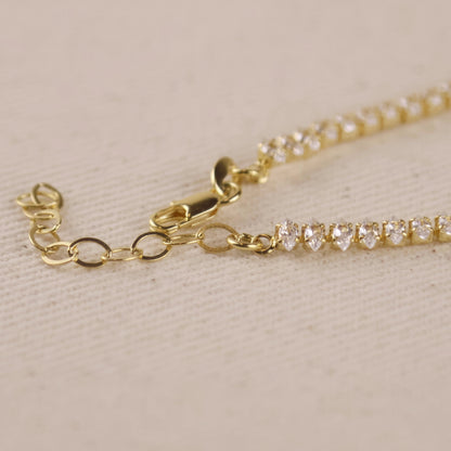 18k Gold Filled 4mm Marquise Tennis Bracelet