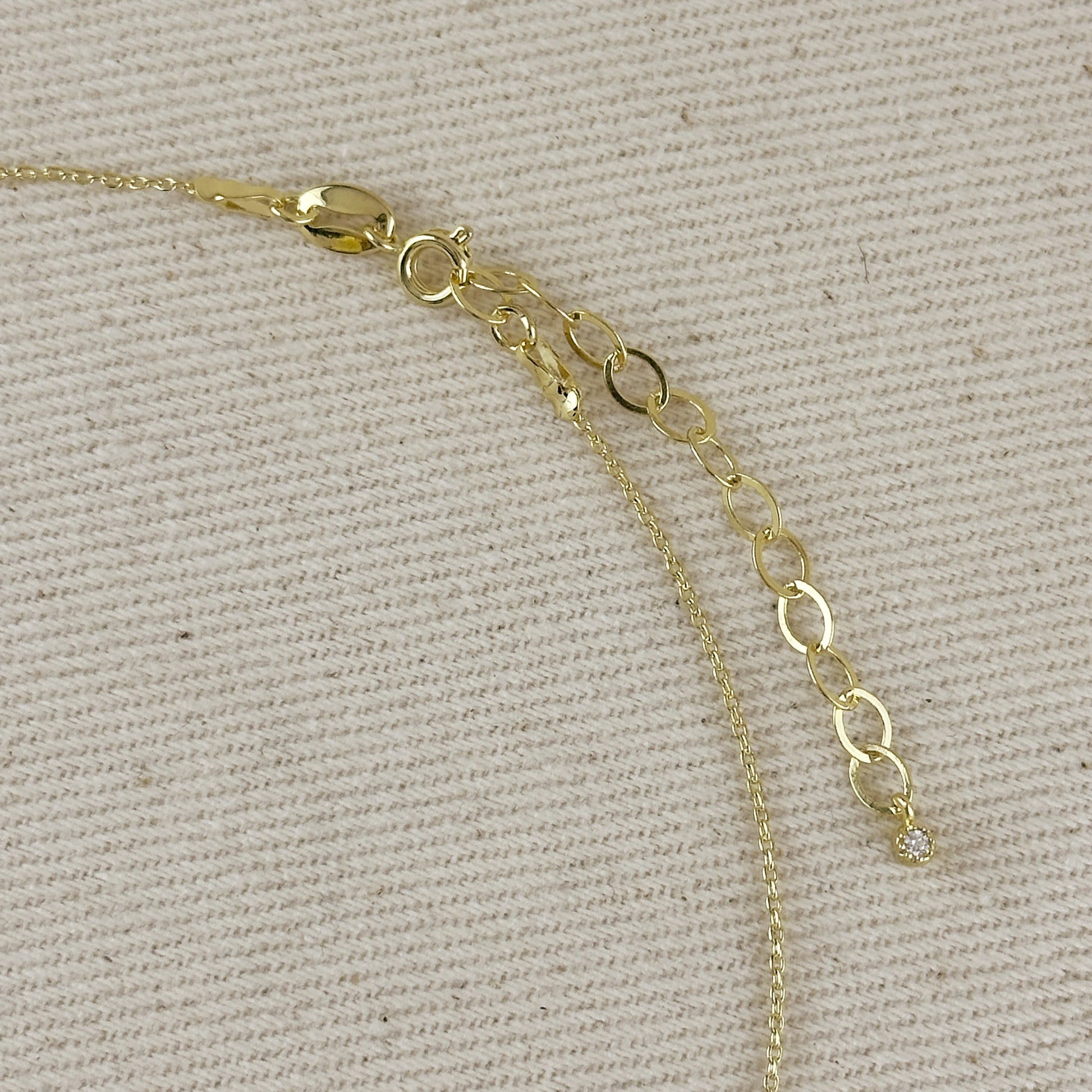 18k Gold Filled Floating CZ Drop Necklace