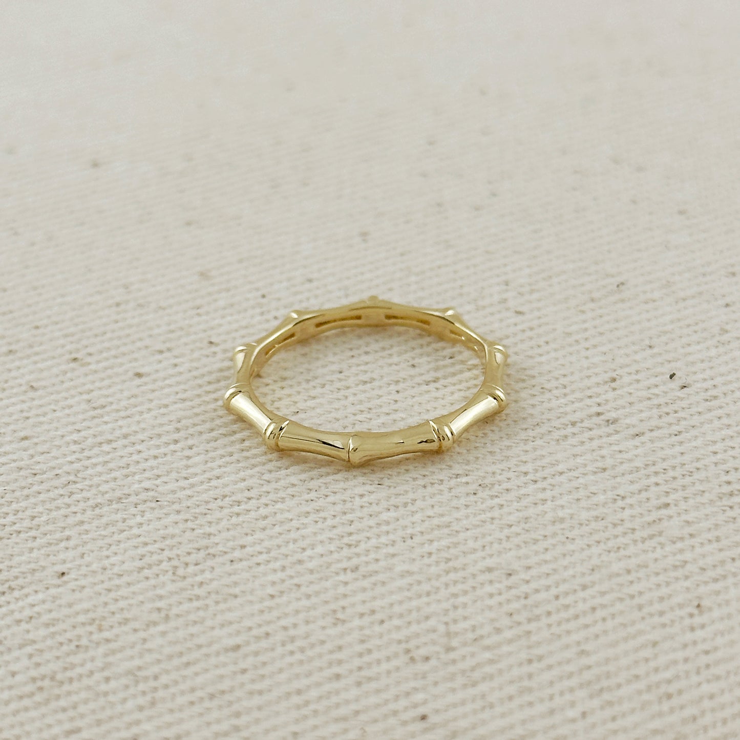 18k Gold Filled Bamboo Band Ring